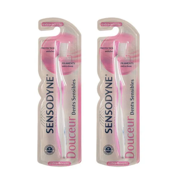 مسواک سنسوداین مدل Dents Sensible با برس خیلی نرم مجموعه 2 عددی - تصویر 2