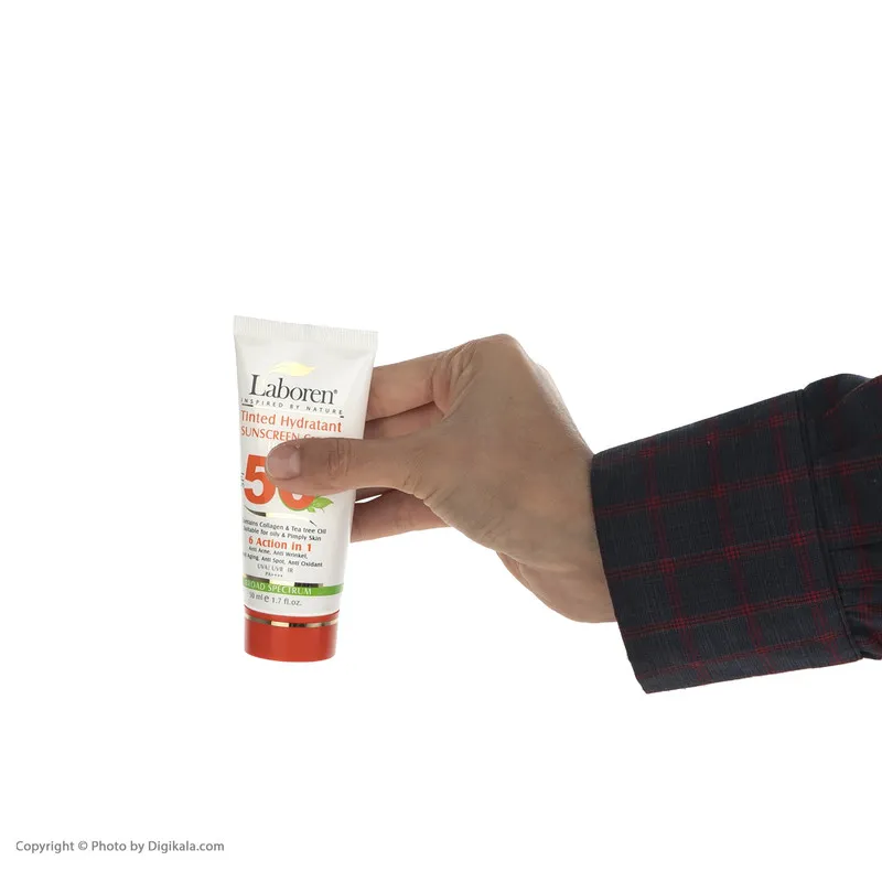 کرم ضد آفتاب رنگی لابورن +SPF50 کد 01 حجم 50 مناسب پوست های چرب حجم 50 میلی‌لیتر - تصویر 3
