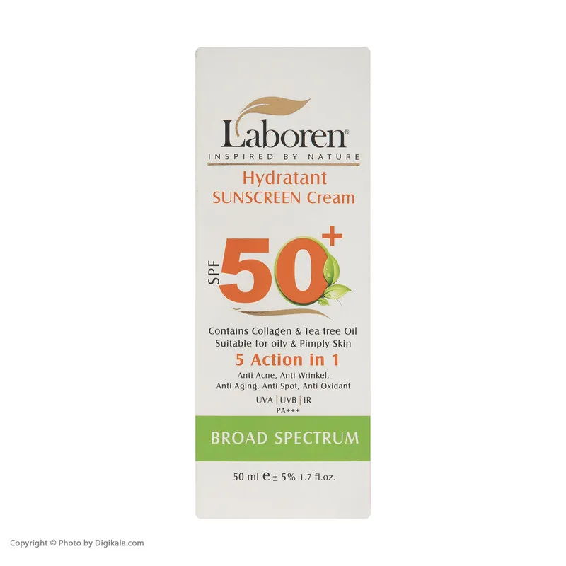 کرم ضد آفتاب رنگی صورت لابورن SPF 50 مدل 02 مناسب برای چرب حجم 50 میلیلیتر - تصویر 4