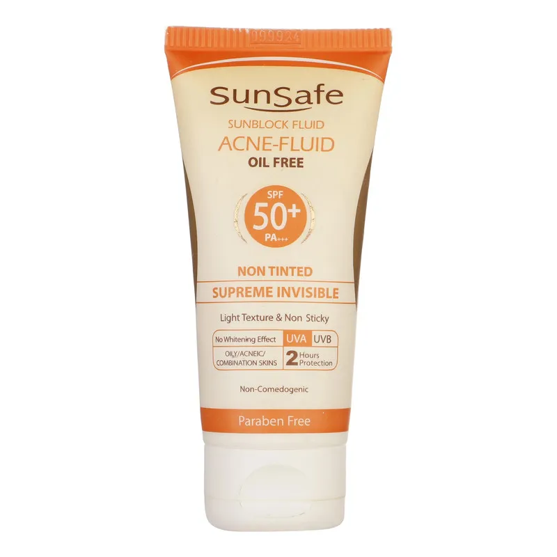 کرم ضدآفتاب بیرنگ سانسیف SPF50 مدل ACNE-FLUID مناسب پوست مختلط، حجم 50 میلیلیتر - تصویر 2