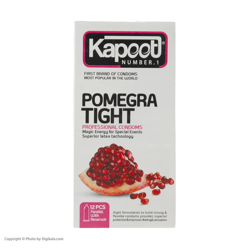 کاندوم کاپوت مدل pomegra tight بسته 12 عددی - تصویر 4