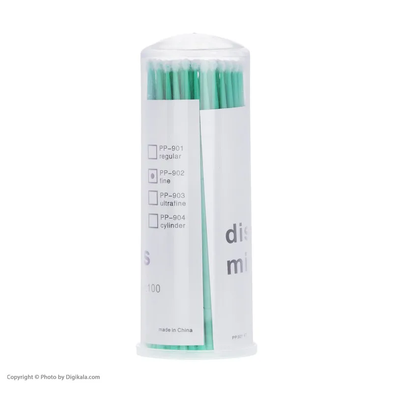 قلم میکروبراش ناخن و مژه مدل PP-902 Fine بسته 100 عددی - تصویر 3