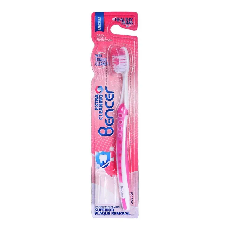 مسواک بنسر مدل Extra Cleaning با برس متوسط بسته 2 عددی - تصویر 4