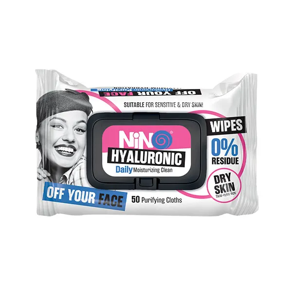 دستمال مرطوب نینو مدل HYALURONIC بسته 50 عددی - تصویر 2