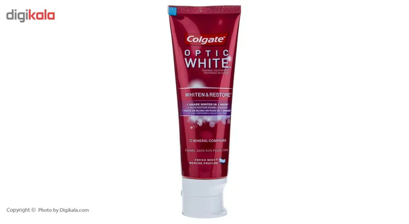 خمیر دندان کلگیت سری Optic White مدل Whiten And Restore حجم 75 میلی لیتر - تصویر 2