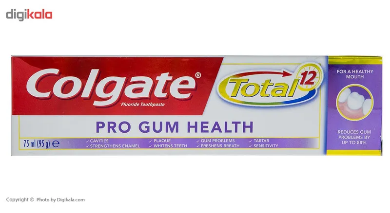 خمیر دندان کلگیت سری Total 12 مدل Pro Gum Health حجم 75 میلی لیتر - تصویر 4