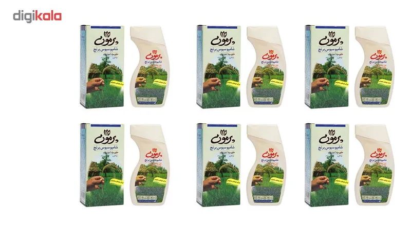 شامپو پرمون مدل سبوس برنج مناسب برای موهای معمولی مقدار 250 گرم بسته 6 عددی - تصویر 3
