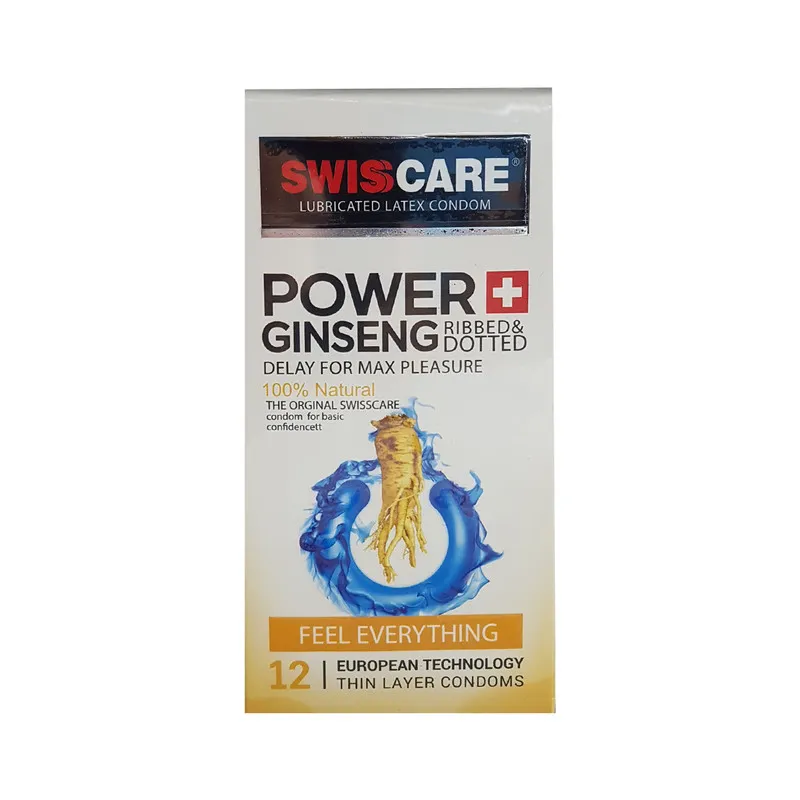 کاندوم سوئیس کر مدل POWER GINSENG بسته 12 عددی - تصویر 2