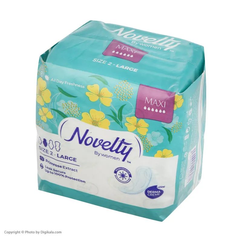 نوار بهداشتی بالدار ناولتی مدل Maxi Chamomile سایز بزرگ بسته 8 عددی - تصویر 2