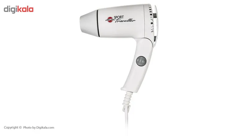 سشوار مسافرتی 1100 وات پارس خزر مدل HD-861P، موتور DC، وزن 340 گرم، المنت فلز، دارای سری متمرکز‌کننده با ویژگی صاف‌کنندگی - تصویر 4