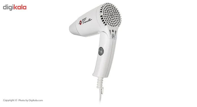 سشوار مسافرتی 1100 وات پارس خزر مدل HD-861P، موتور DC، وزن 340 گرم، المنت فلز، دارای سری متمرکز‌کننده با ویژگی صاف‌کنندگی - تصویر 5