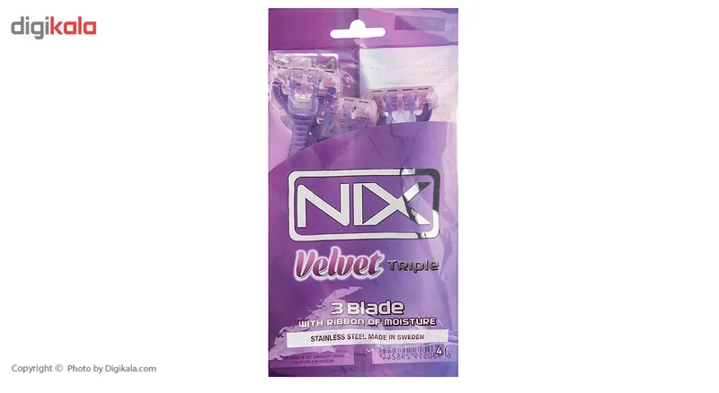 خودتراش زنانه نیکس مدل Triple Velvet بسته 4 عددی - تصویر 2
