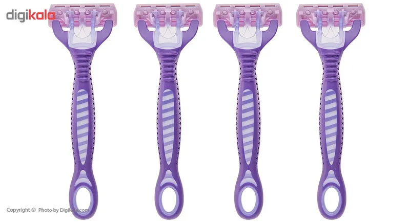 خودتراش زنانه نیکس مدل Triple Velvet بسته 4 عددی - تصویر 4