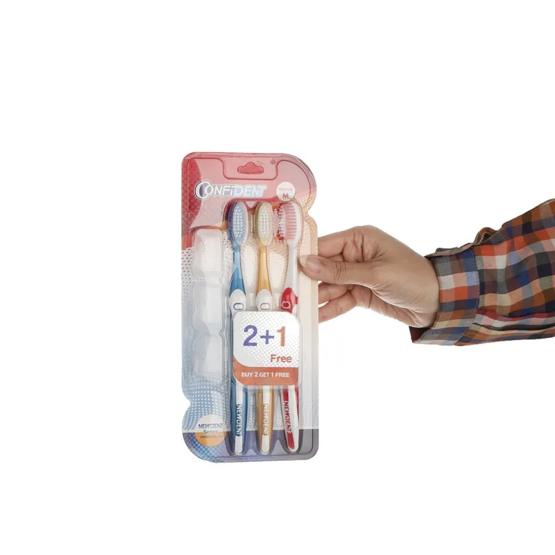 مسواک کانفیدنت مدل san924 با برس نرم بسته 3 عددی - تصویر 4