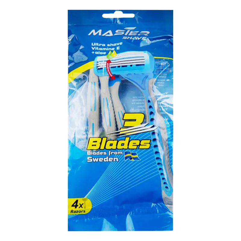 خود تراش مستر شیو مدل Blades 3 کد B01 بسته 4 عددی - تصویر 3