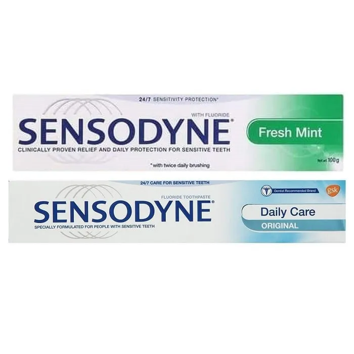 خمیر دندان سنسوداین سری Daily Care مدل Original Sensitive Teeth حجم 75 میلی لیتر به همراه خمیر دندان مدل Fresh Mint وزن 100 گرم  - تصویر 2