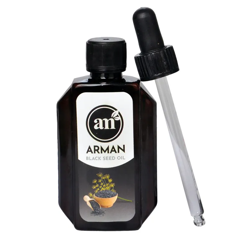 روغن سیاه دانه آرمان 60 میلیلیتر مناسب انواع پوست با ویتامینهای A ،B3 ،C ،D ،E رفع آکنه، درمان پسوریازیس، نرمکننده پوست، آبرسان مو و بهبود علائم آرتروز مفصلی - تصویر 2