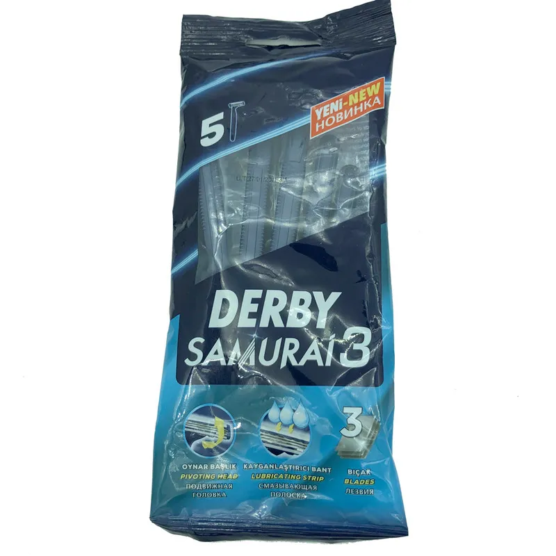 خود تراش دربی مدل SAMURAI 3 بسته 5 عددی - تصویر 5