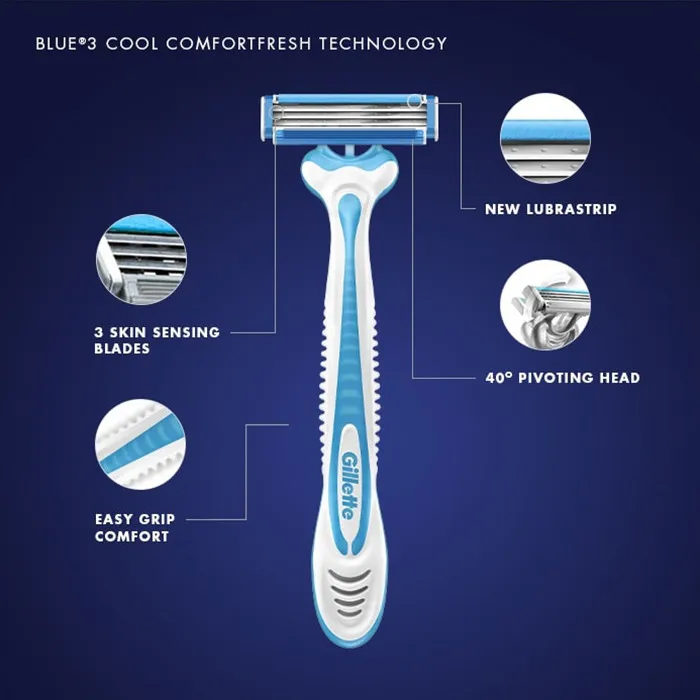 خود تراش ژیلت مدل Blue 3 Cool - تصویر 2