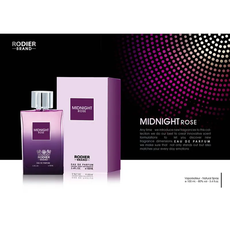 ادو پرفیوم زنانه رودیر مدل midnight rose حجم 100 میلی لیتر - تصویر 3