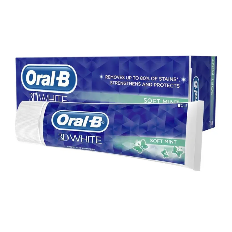خمیر دندان اورال-بی مدل 3D White soft mint حجم 75 میلی لیتر - تصویر 2