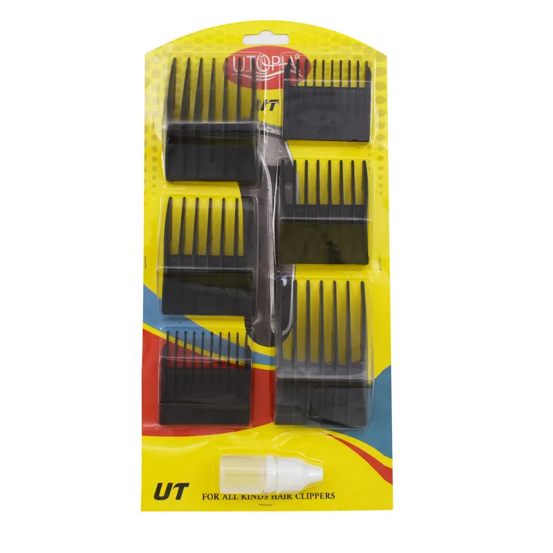 ست شانه ماشین اصلاح مدل uT-58 بسته 6 عددی به همراه روغن - تصویر 2