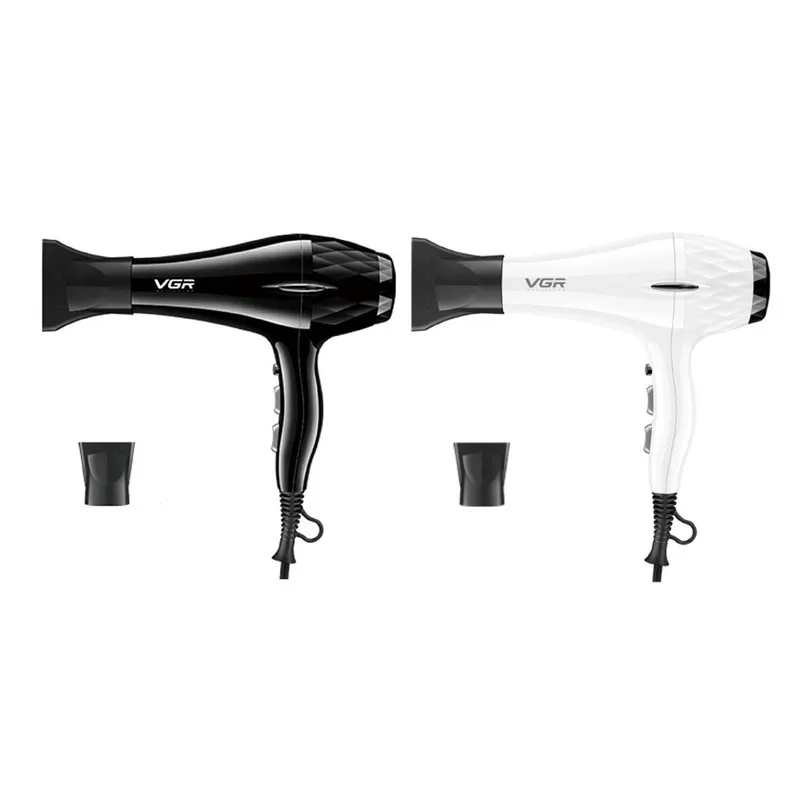 سشوار حرفه‌ای 2200 وات وی جی ار مدل V-413، موتور AC، وزن 802 گرم، المنت سرامیک تورمالین، دارای سری متمرکز‌کننده باریک، متمرکز‌کننده پهن با ویژگی صاف‌کنندگی، حجم‌دهندگی، با قابلیت باد سرد - تصویر 5