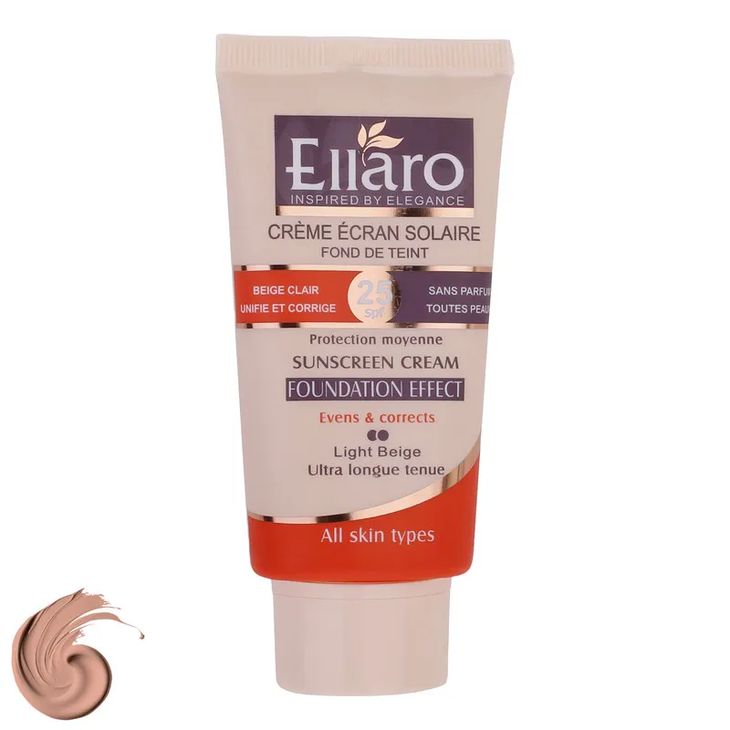 کرم ضد آفتاب رنگی الارو SPF25 سری Fundation Effect مناسب انواع پوست تحت لیسانس حجم 40 میلیلیتر - تصویر 2