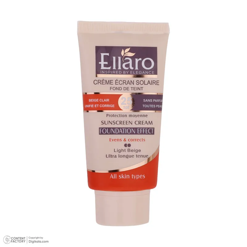 کرم ضد آفتاب رنگی الارو SPF25 سری Fundation Effect مناسب انواع پوست تحت لیسانس حجم 40 میلیلیتر - تصویر 6
