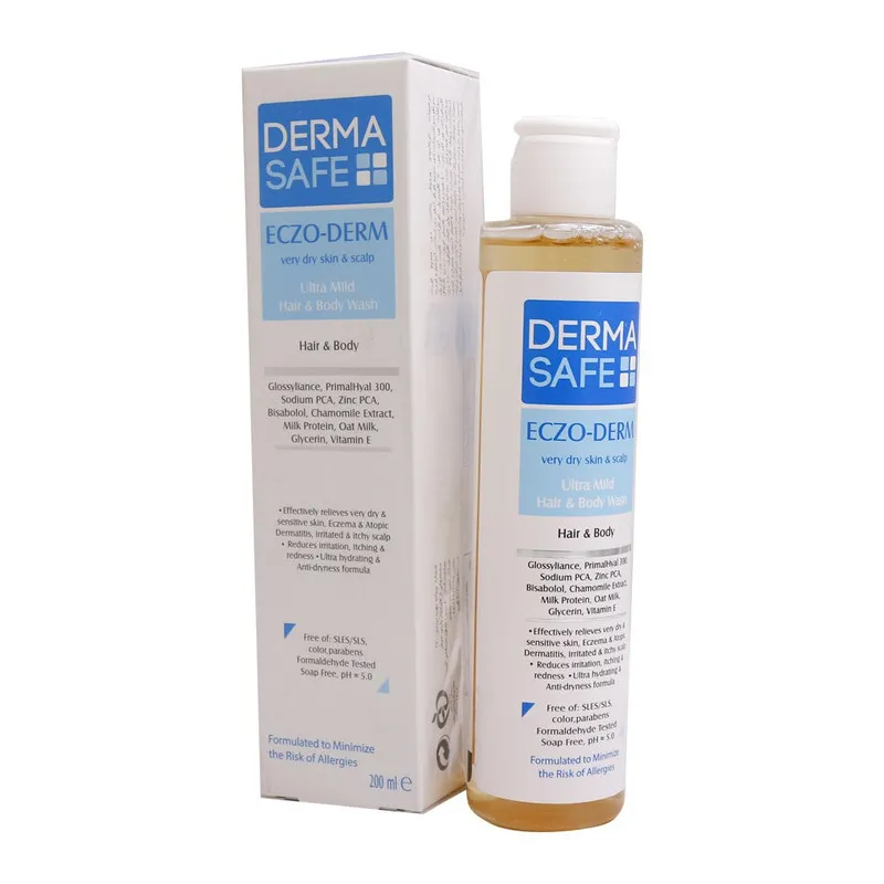 شامپو مو درماسیف مدل ECZO-DERM حجم 200 میلی لیتر - تصویر 2