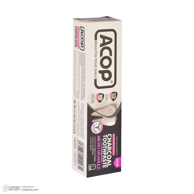 خمیر دندان آکوپ مدل Charcoal Toothpaste حجم 90 میلی لیتر - تصویر 4