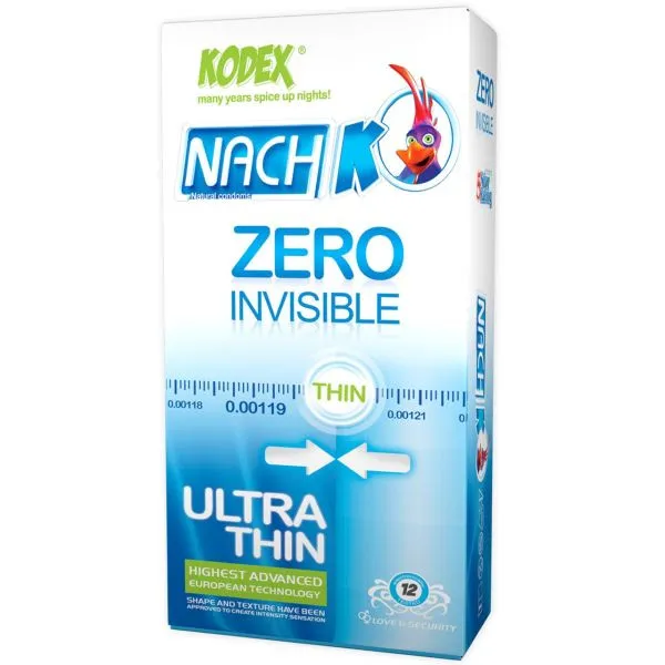 کاندوم ناچ کدکس مدل Zero Invisible بسته 12 عددی - تصویر 2