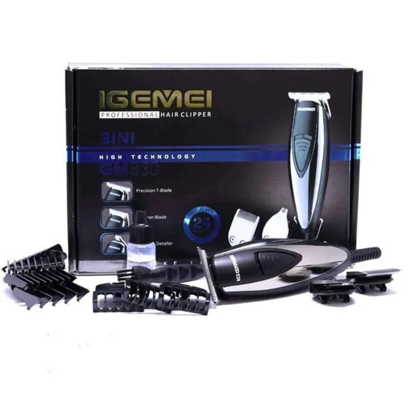 ماشین اصلاح موی صورت جیمی مدل GM830 با تیغه استیل ضد زنگ، برش مستقیم، قابلیت تنظیم سرعت، همراه 7 شانه اصلاح از 0.2 تا 9 میلی‌متر و منبع تغذیه برق با سیم - تصویر 4