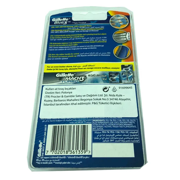 خود تراش ژیلت مدل Blue 3 بسته 4 عددی - تصویر 2