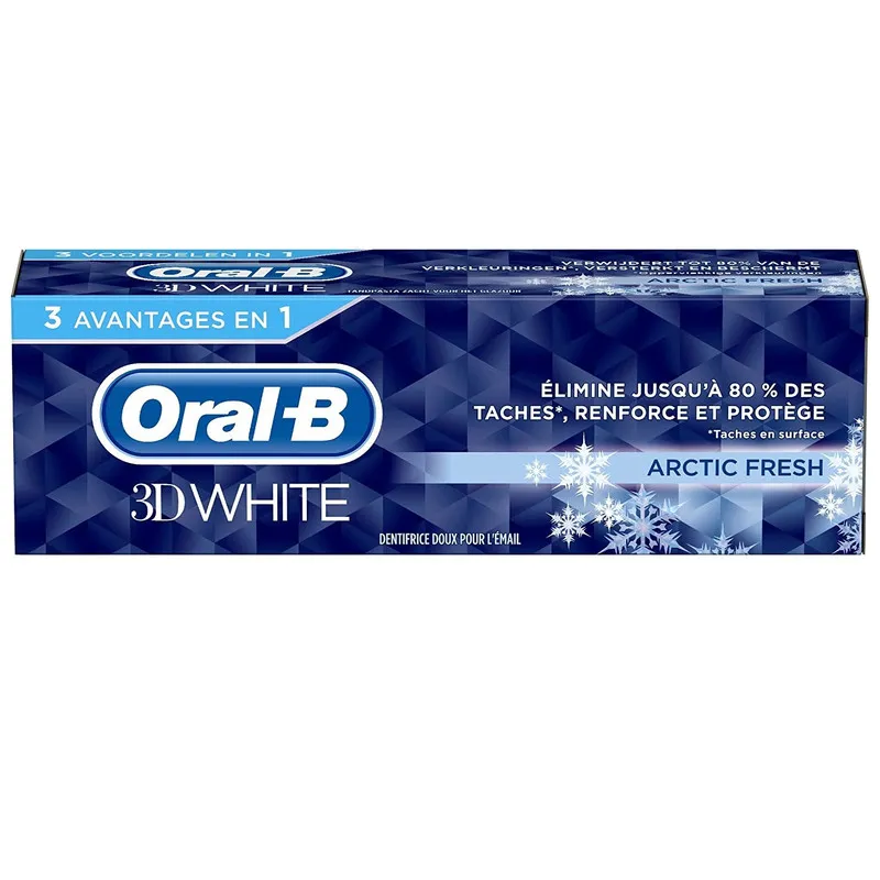 خمیر دندان اورال-بی مدل 3D WHITE مدل Arctic Fresh حجم 75 میلی لیتر - تصویر 2