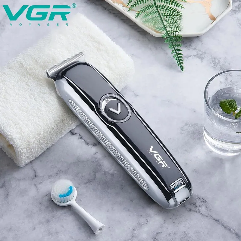 ماشین اصلاح موی بدن و صورت وی جی ار مدل V-168 با تیغه استیل ضد زنگ، طراحی ارگونومیک، شارژ USB، قابلیت تنظیم سرعت و شانه قابل تنظیم دستی - تصویر 3