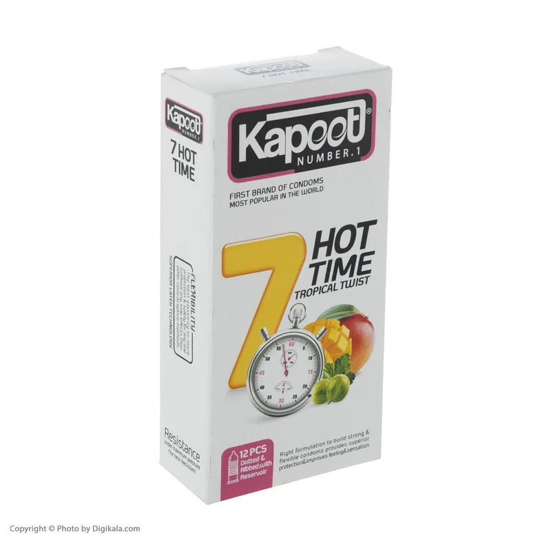 کاندوم کاپوت مدل 7Hot Time بسته 12 عددی - تصویر 2