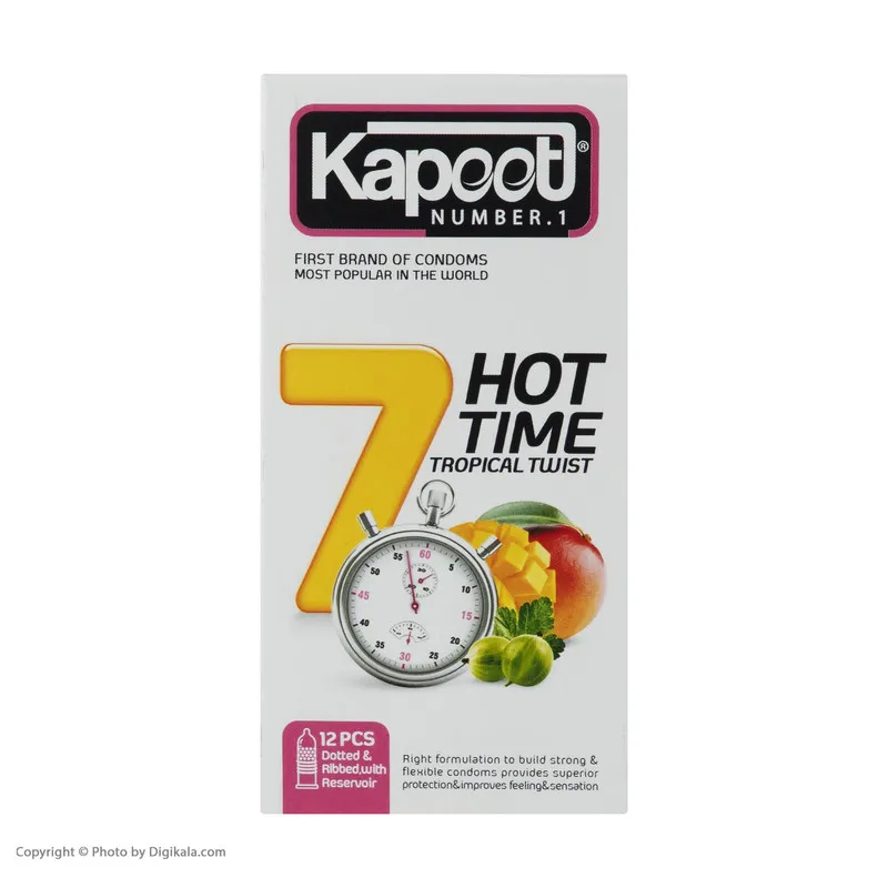 کاندوم کاپوت مدل 7Hot Time بسته 12 عددی - تصویر 4