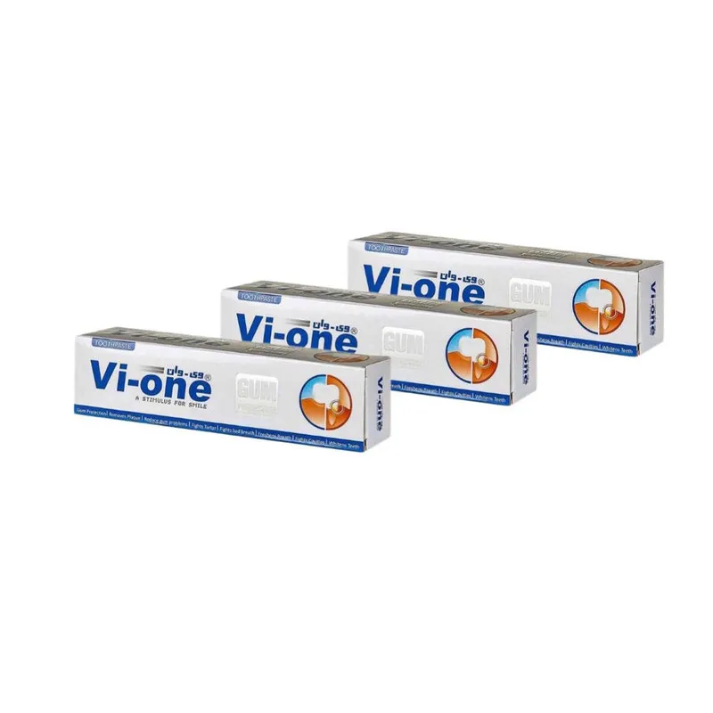خمیر دندان وی وان مدل GUM Protection حجم 130 میلی لیتر مجموعه 3 عددی