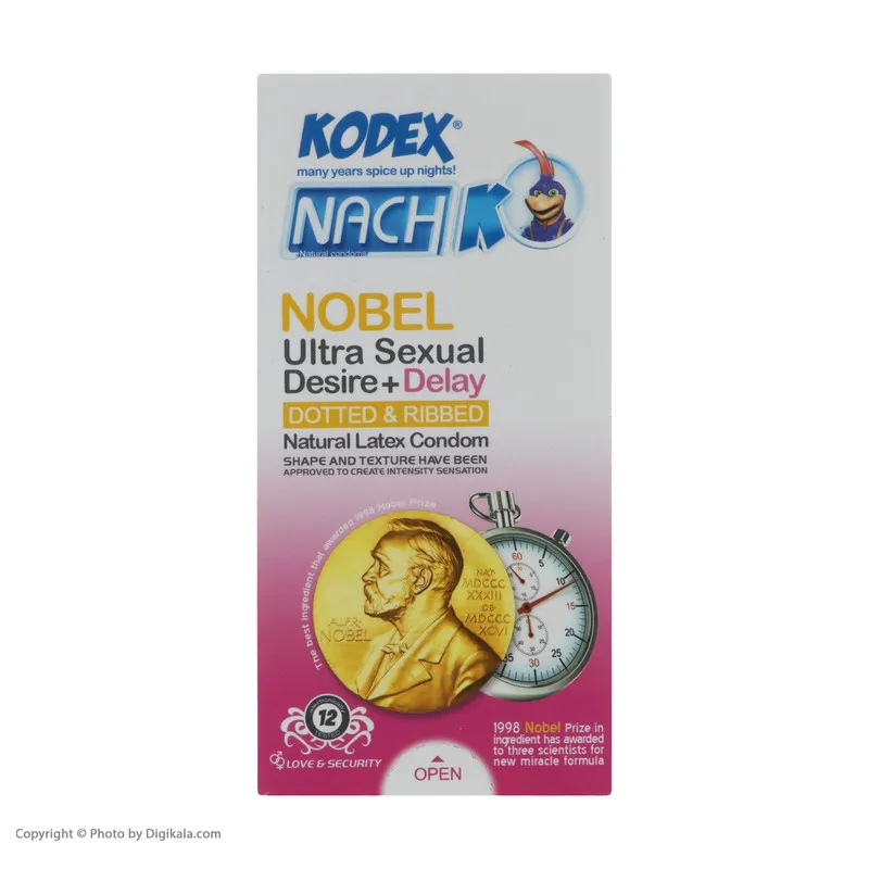 کاندوم کدکس مدل Nobel بسته 12 عددی - تصویر 4