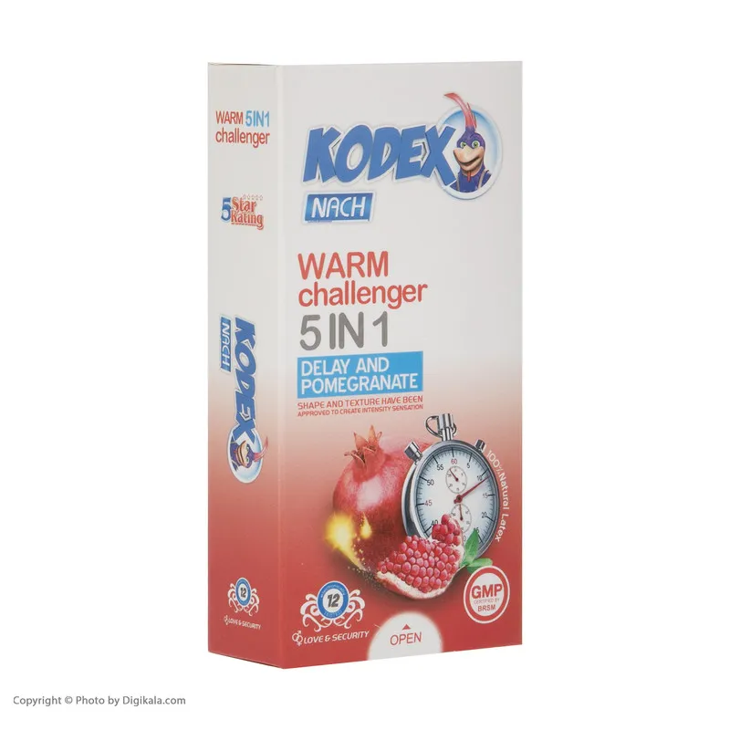 کاندوم کدکس مدل Warm Challenger 5in1 بسته 12 عددی - تصویر 2