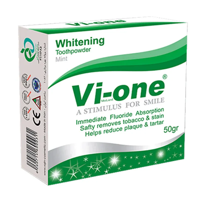 پودر سفید کننده دندان وی وان مدل Mint وزن 50 گرم مجموعه 4 عددی - تصویر 2