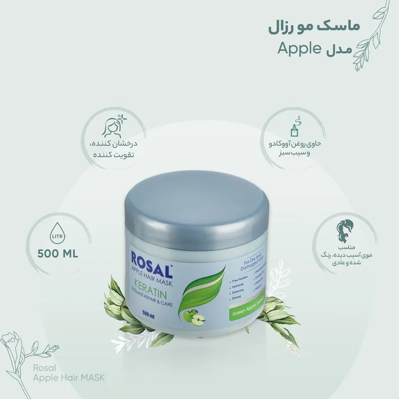 ماسک مو رزال مدل Apple حجم 500 میلی لیتر - تصویر 3