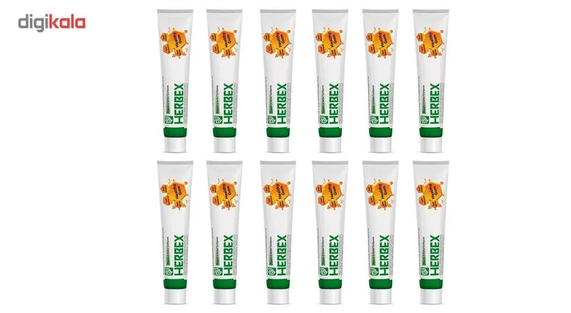 خمیر دندان هربکس مدل herbal حجم 70 میلی لیتر بسته 12 عددی - تصویر 2
