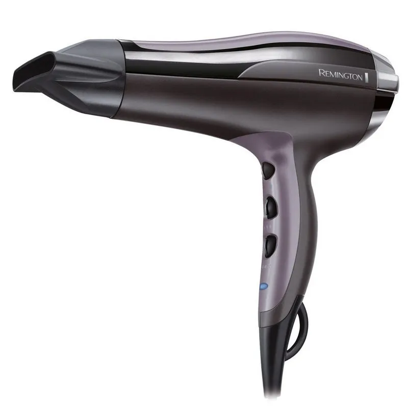 سشوار حرفهای 2400 وات رمینگتون مدل D5220، موتور DC، وزن 980 گرم، المنت سرامیک تورمالین، دارای سری متمرکزکننده با ویژگی صافکنندگی، با قابلیت باد سرد، فناوری تولید یون - تصویر 3