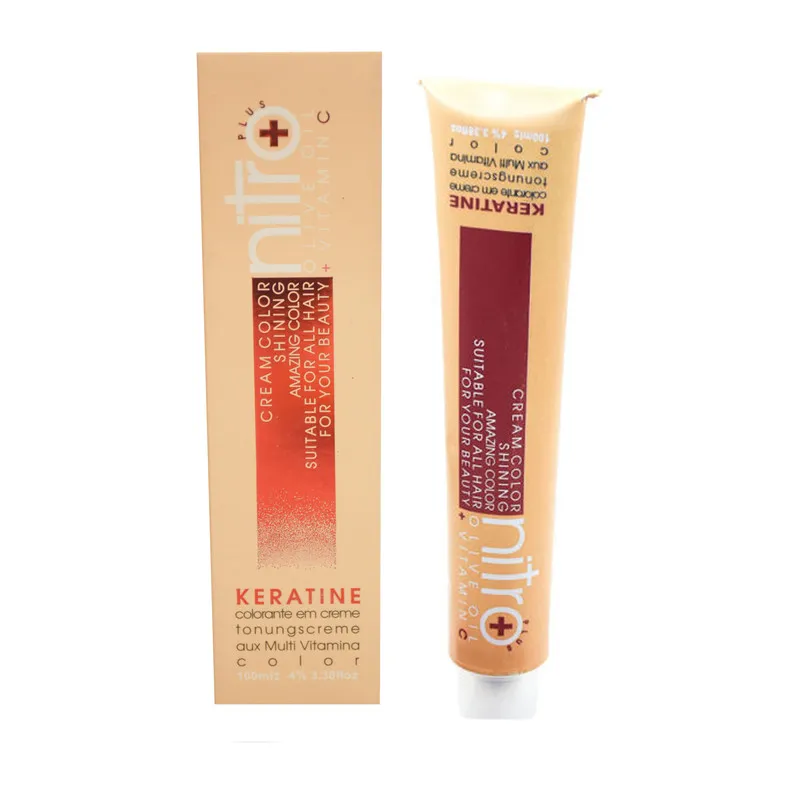 رنگ مو نیترو سری Keratine شماره 4.65حجم 100 میلی لیتر رنگ قهوه ای تنباکویی متوسط - تصویر 3