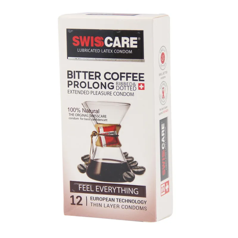 کاندوم سوئیسکر مدل Coffee Prolong بسته 12 عددی