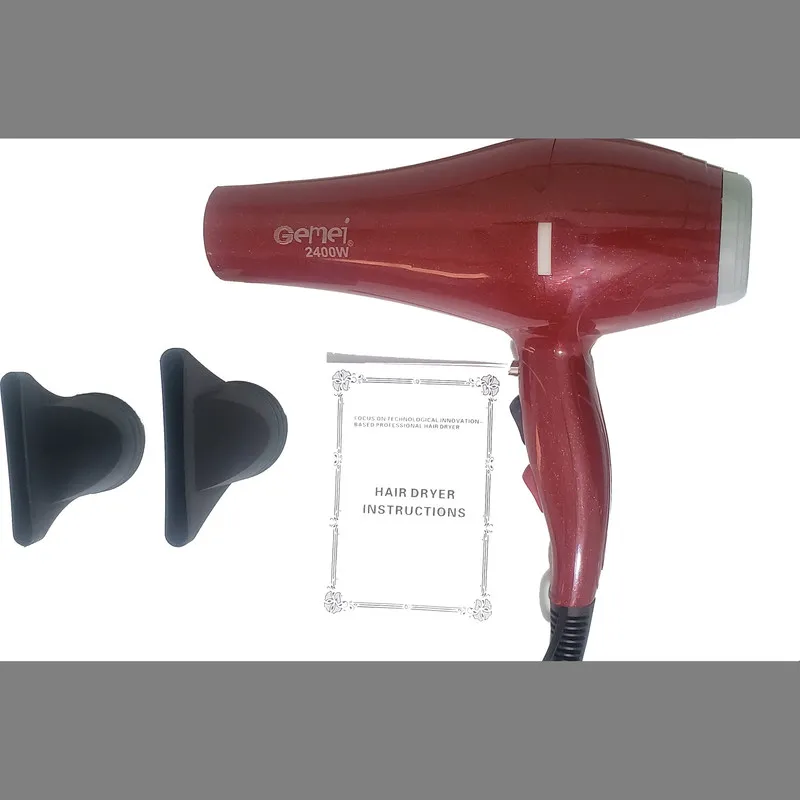 سشوار حرفه‌ای 2400 وات جیمی مدل GM-1753، موتور AC، وزن 1035 گرم، المنت تیتانیوم - تصویر 4