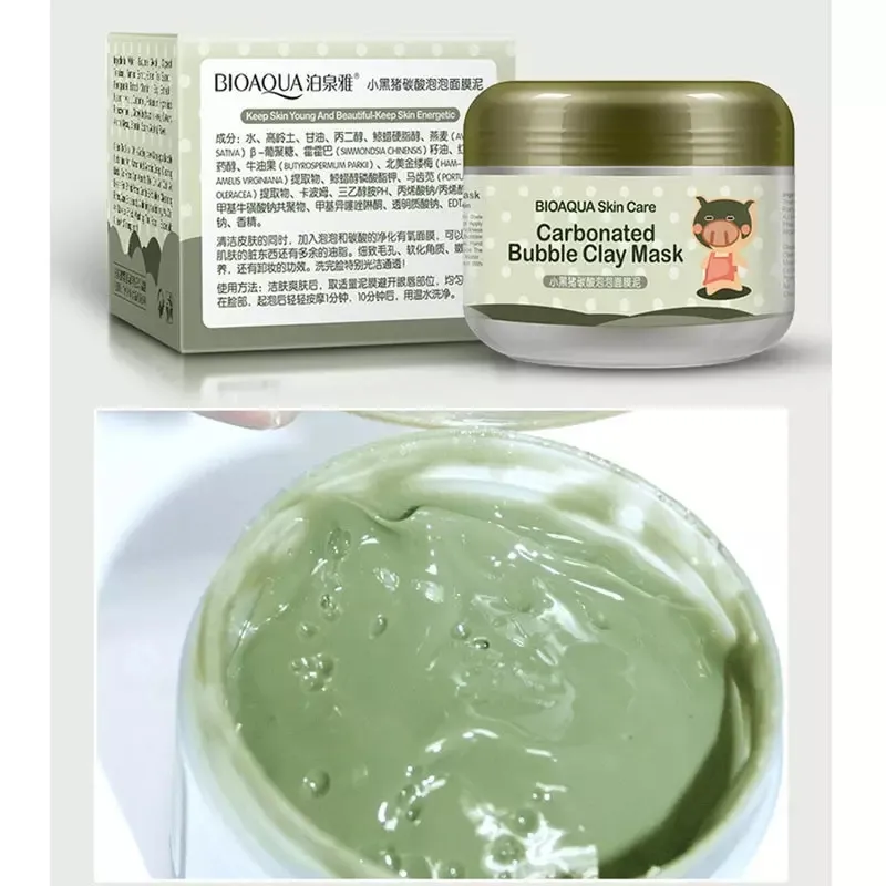 ماسک صورت بایو آکوا مدل Carbonated Bubble Clay حجم 100 میلی لیتر - تصویر 3