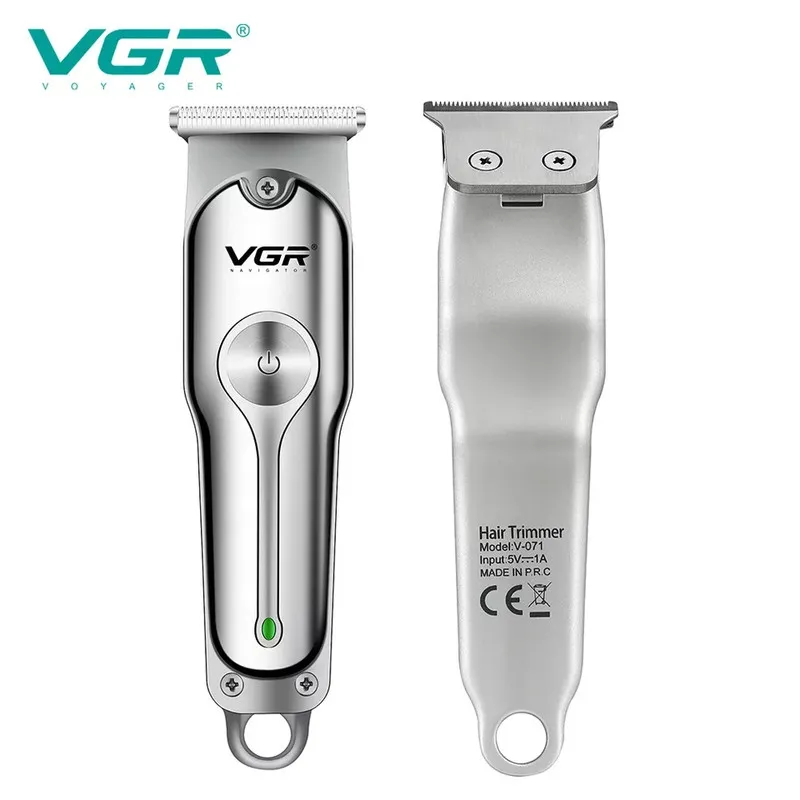 ماشین اصلاح موی سر و صورت وی جی ار مدل V-071 با تیغه دوار روکش الماس، موتور 8500 دور در دقیقه، باتری 600 میلی‌آمپر ساعت، شارژ USB، استفاده خشک و مرطوب و شانه قابل تنظیم دستی - تصویر 4